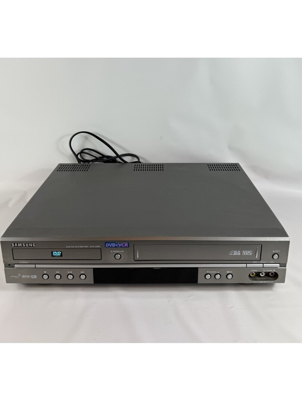 Samsung DVD/VHS Player VHS Recorder DVD-V2000 — No Remote / DVD SIDE NOT WORKING